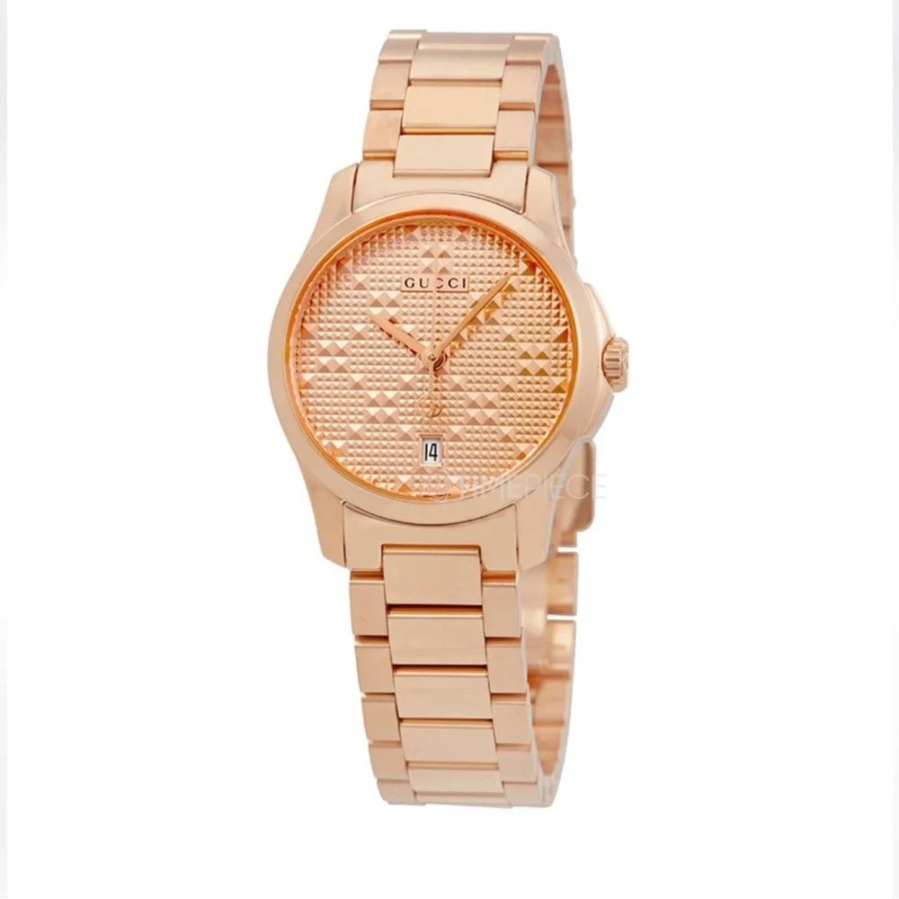 🆕Gucci Women's G-Timeless Rose Gold Watch